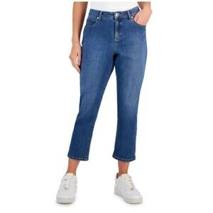 Style & Co Curvy Capri‎ Jeans Womens Size 4 Mid Rise Slimming Pocket Denim Pants